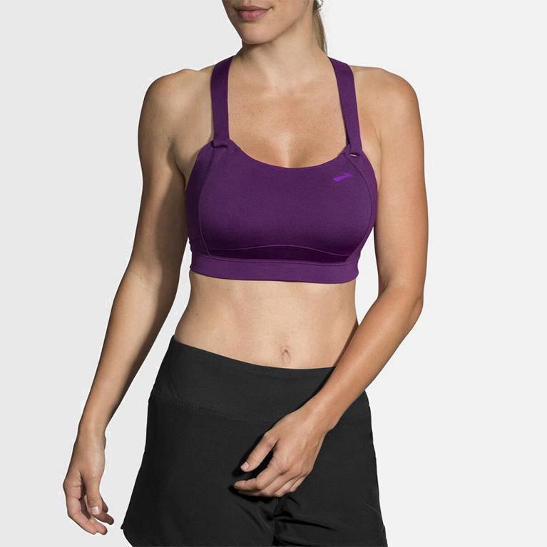 Brooks Juno Sports Womens Running Bra - Purple - Philippines (705291RXZ)